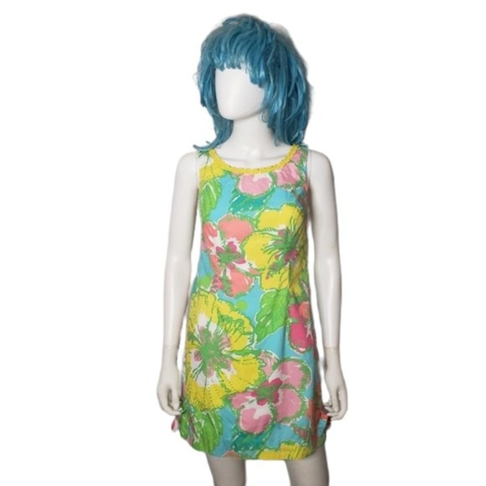 LILLY PULITZER FLORAL SHIFT DRESS SIZE 0